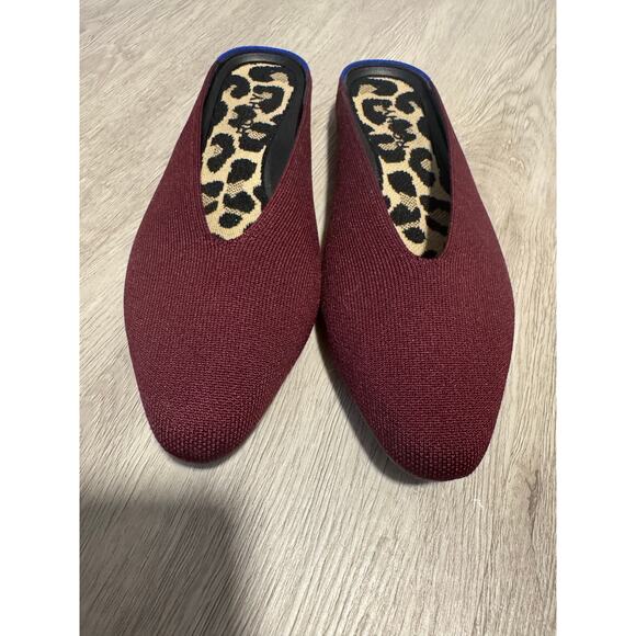 Rothy's The Almond Demi Mule in Black Cherry Clog Slip-on Shoe Size W8.5 - Picture 2 of 5